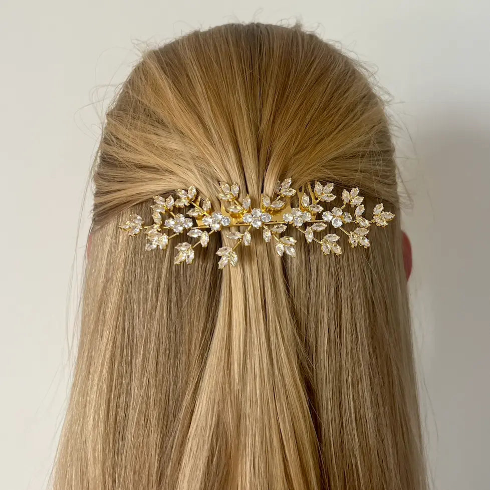 Tania Hird Tiffany Zircon Hair Comb worn