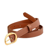 Geneva  Leather Belt Gold 2.5cm
