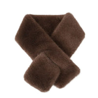 Faux Fur Peruvian Stole - Chocolate