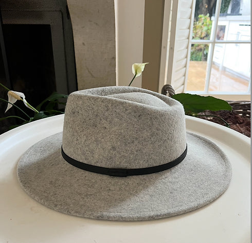 Australian Wool Fedora - Premium 100%  - Light Brown/Fawn & Black