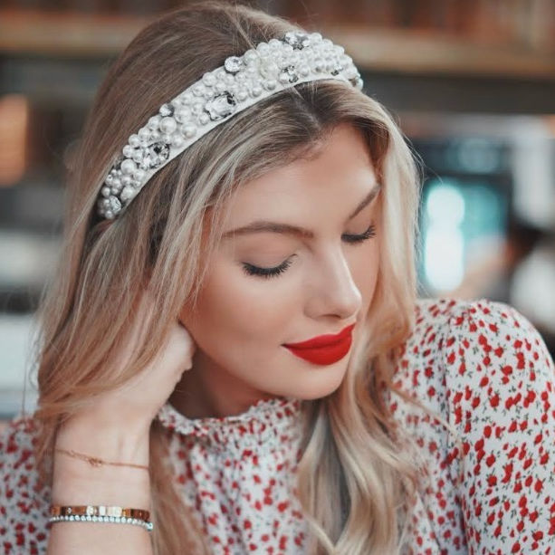 Premium Handmade Pearl & Rhinestone encrusted Headband