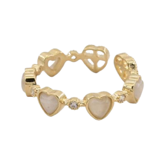 Mother of Pearl Heart ring