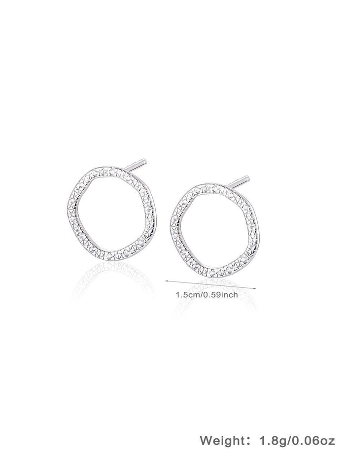 Riviere Circle Zirconia Earrings