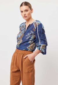 Tulum Tencel Denim Press Stud Jogger in Bronze