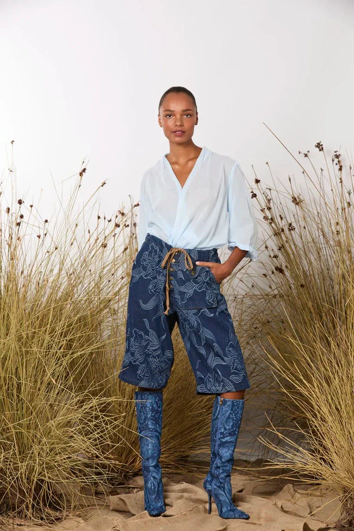 M.A. Dainty Toggle Shirt - Blue Sky