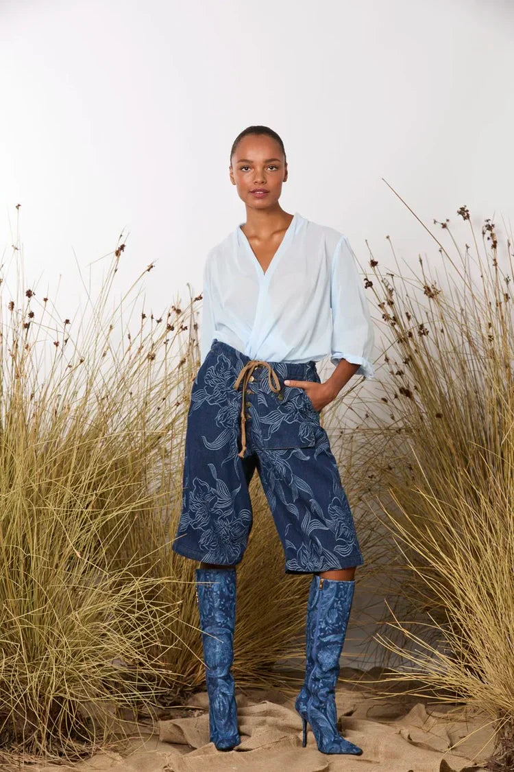 M.A. Dainty Toggle Shirt - Blue Sky