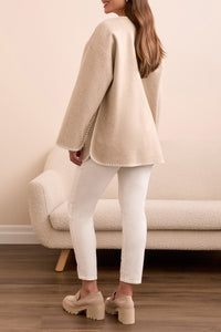 Tribal - Coat with Detachable Scarf - Icelatte