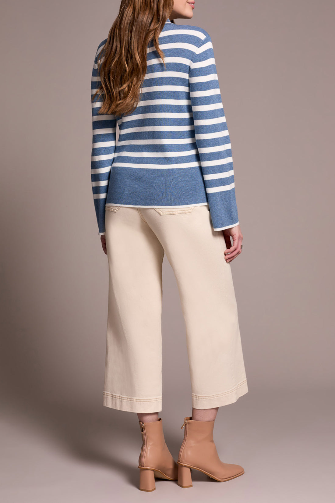 Tribal - Funnel Neck Stripe Sweater