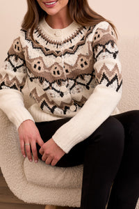 Tribal - Button Front Fairisle Cardigan