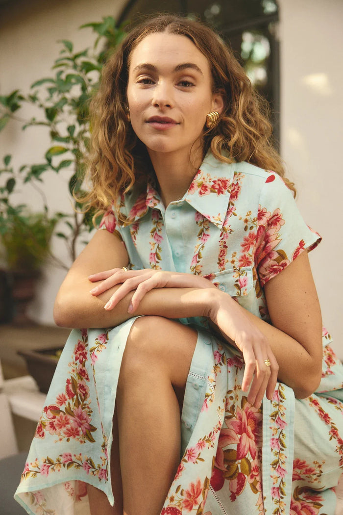 Alessandra - Estella Linen Dress - Portofino