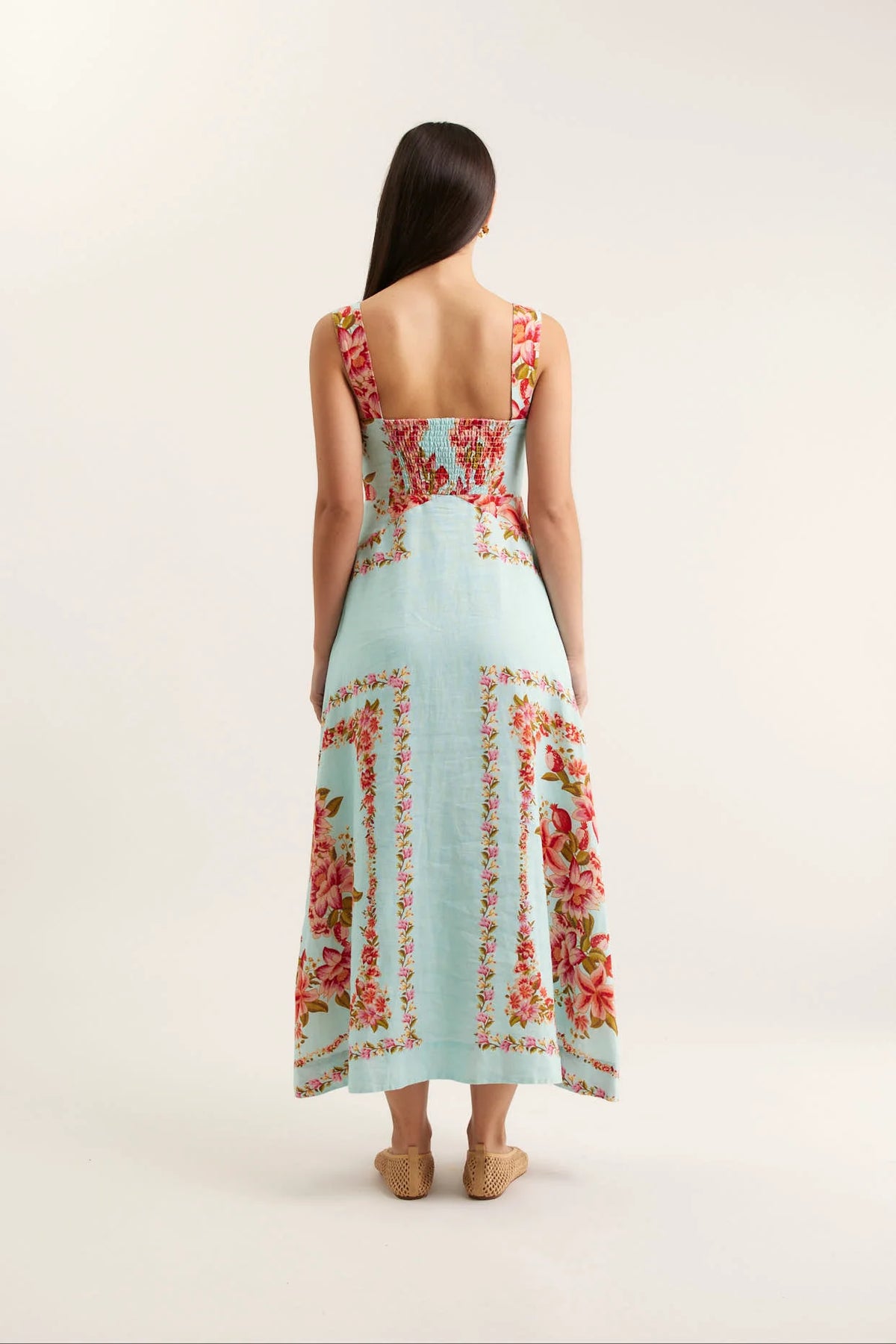 Alessandra - Simmie Linen Dress in Portofino