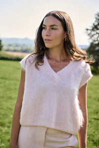 Maxted - Blush Pink Brushed Vest
