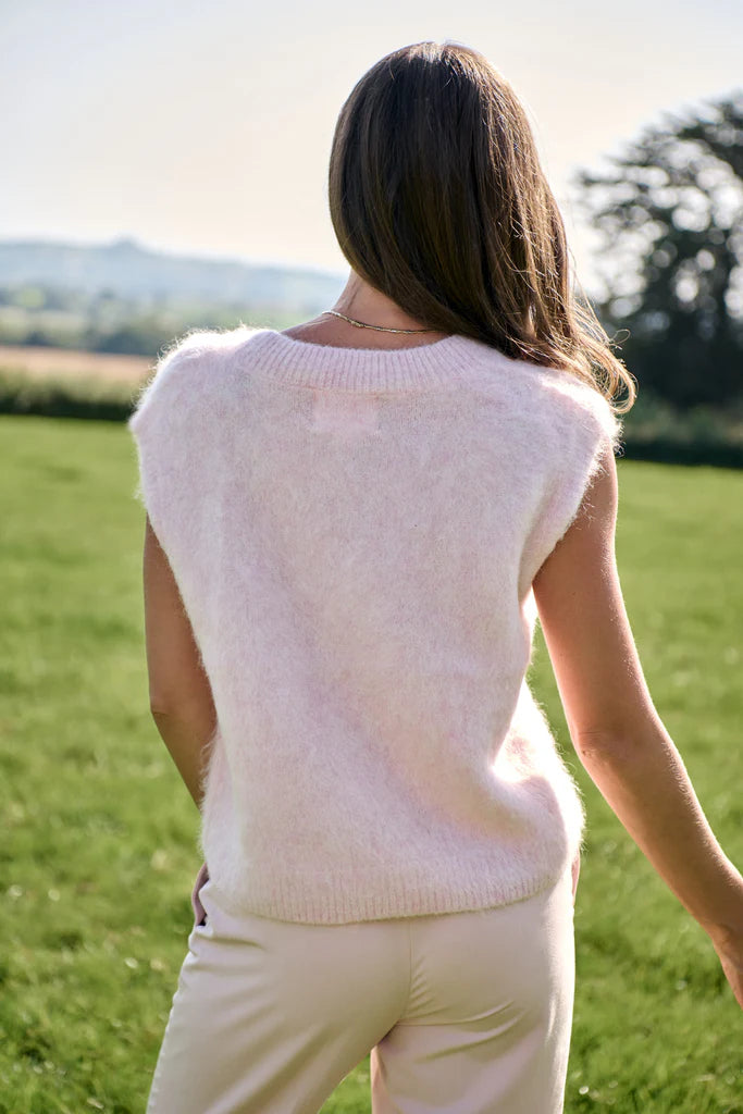 Maxted - Blush Pink Brushed Vest