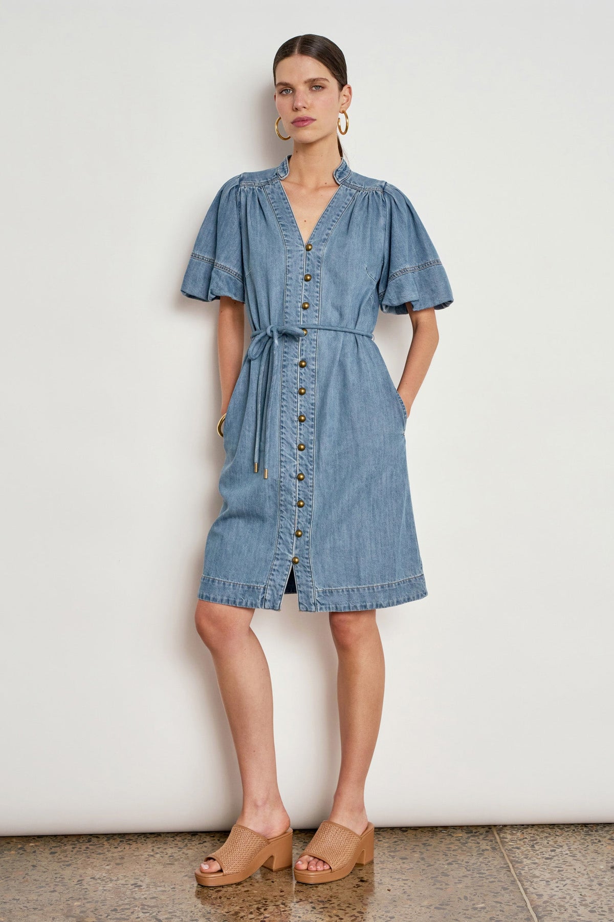 Zoe Kratzmann Honor Dress in Mid Wash Denim