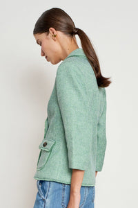 Zoe Kratzmann Prospect Jacket in Meadow - frayed edge detail