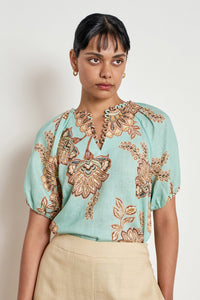 Zoe Kratzmann Perceive Top in Mint Kgari - front