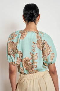 Zoe Kratzmann Perceive Top in Mint Kgari - loop trim detail