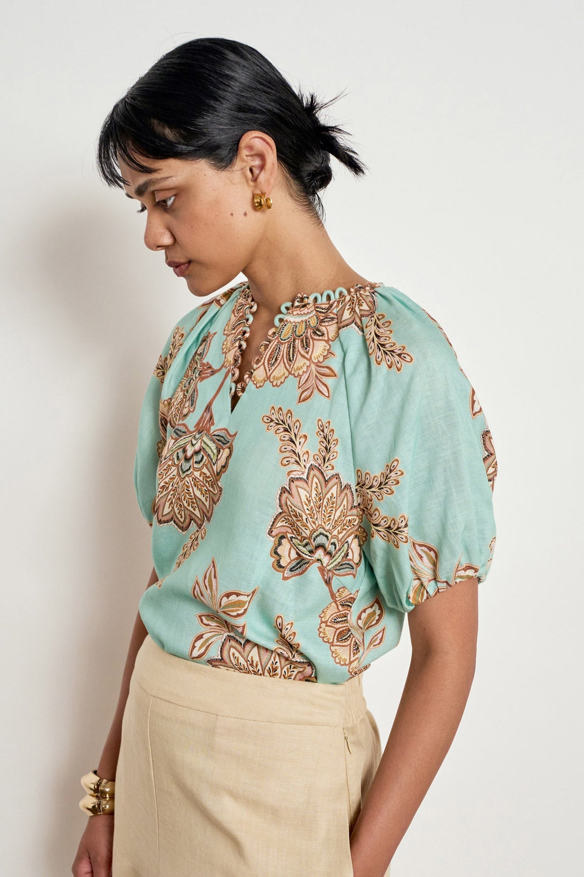 Zoe Kratzmann Perceive Top in Mint Kgari - back