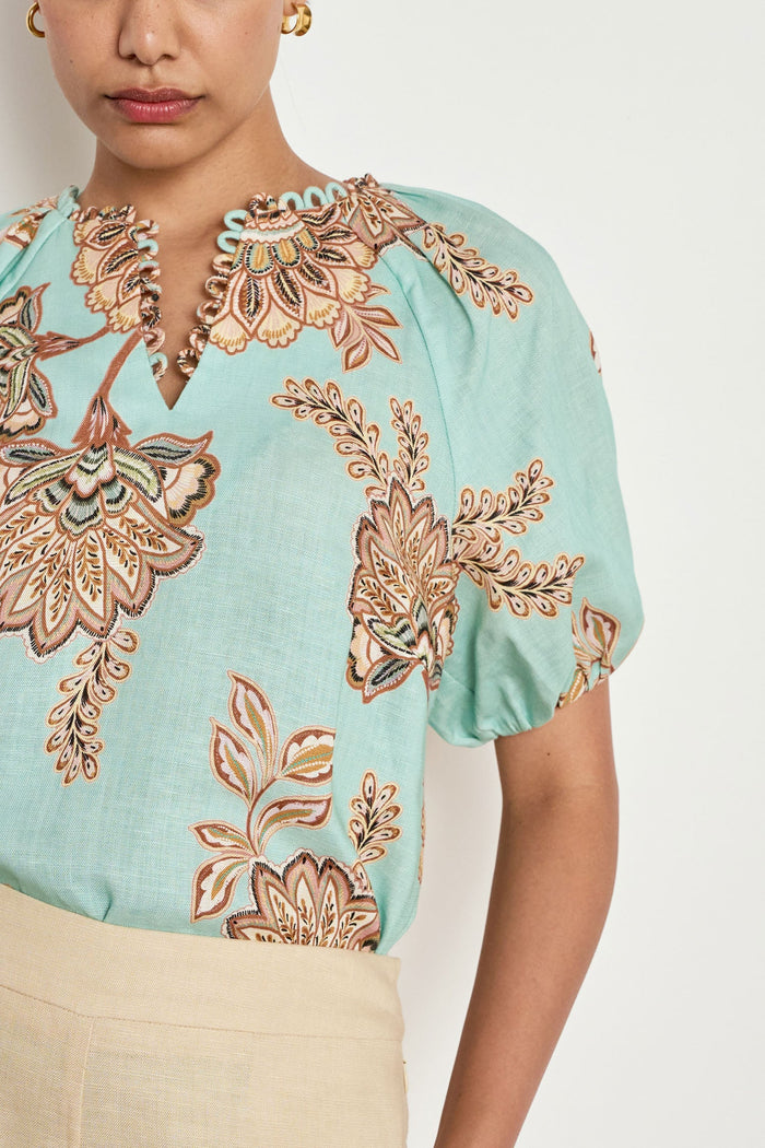 Zoe Kratzmann Perceive Top in Mint Kgari - side