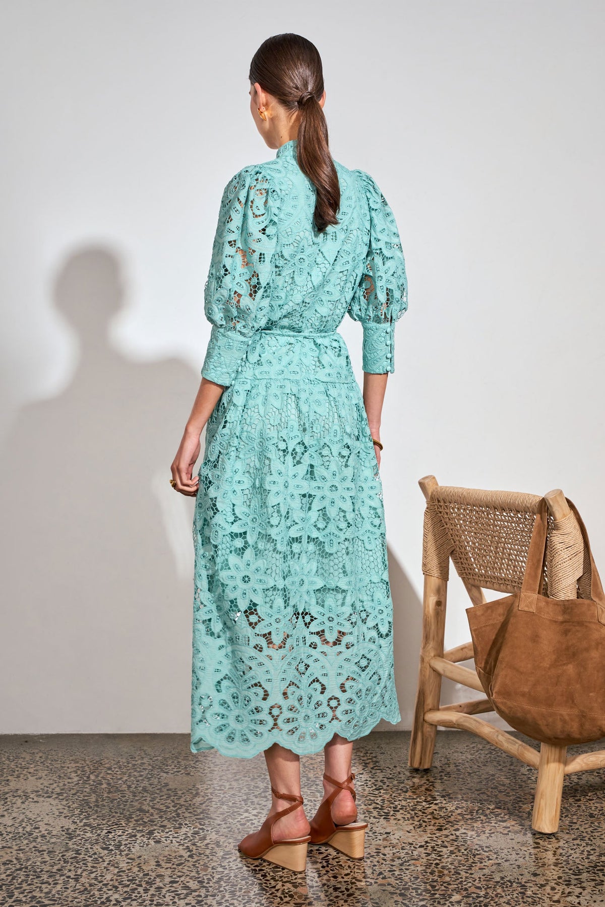 Zoe Kratzmann Gravitate Maxi Dress in Pistachio - lace detail