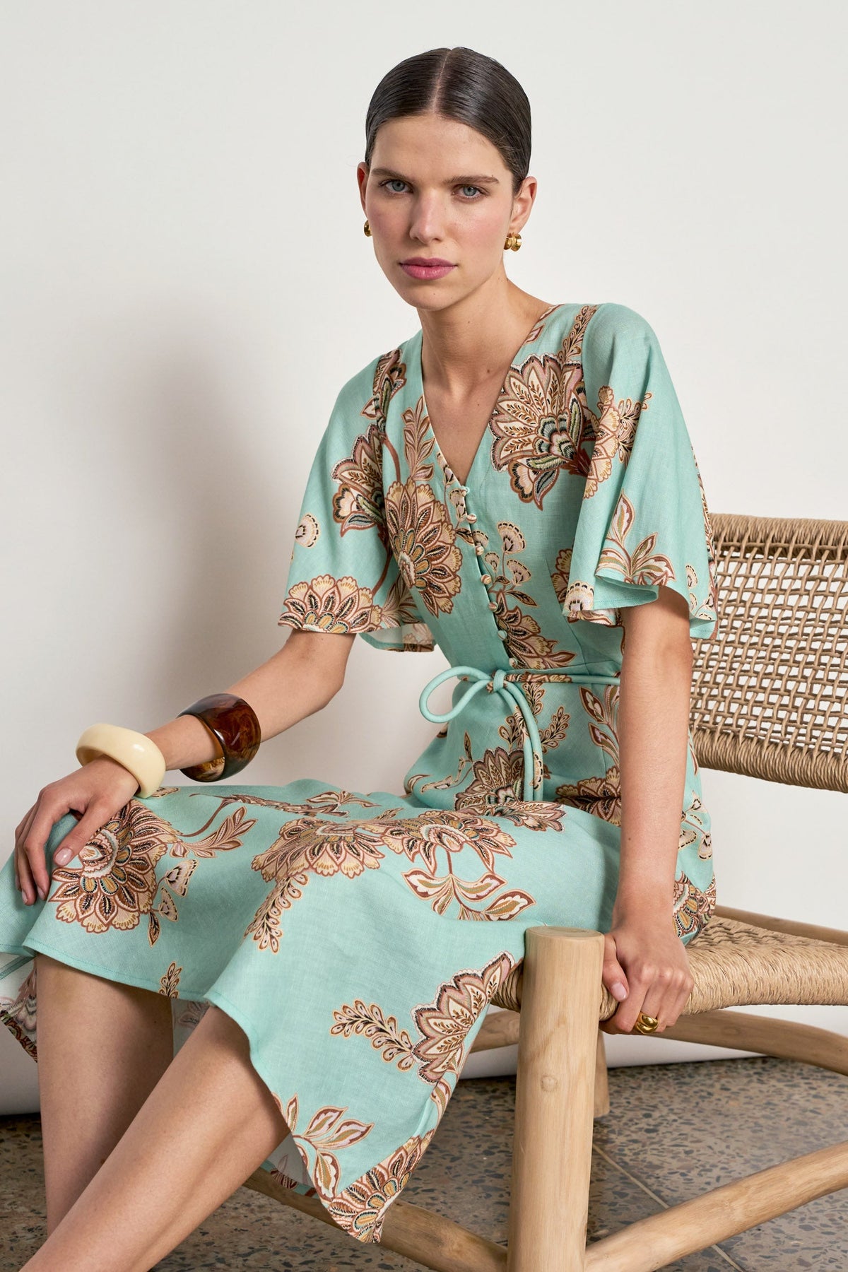 Zoe Kratzmann Premier Dress in Mint Kgari - side