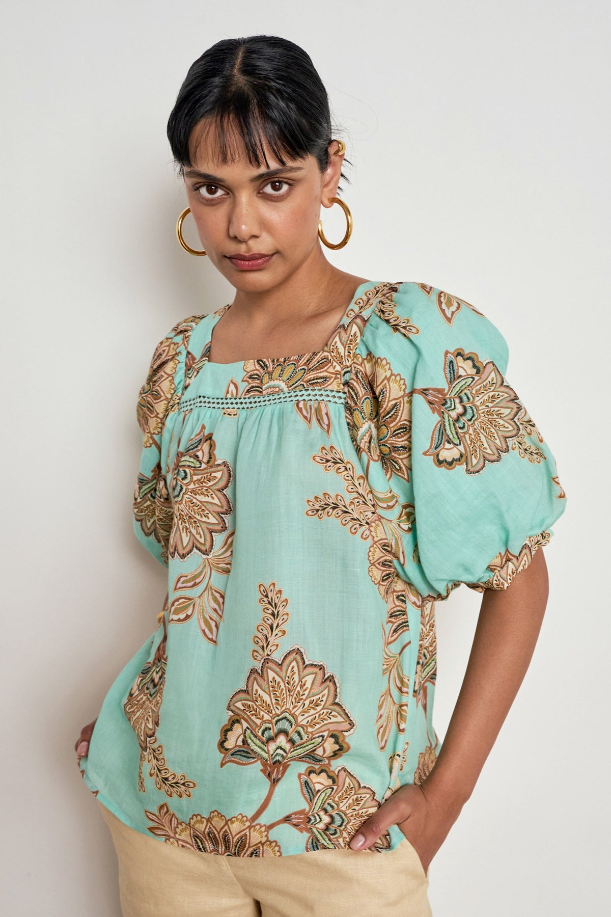Zoe Kratzmann Grace Top in Mint Kgari