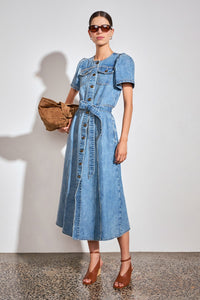 Zoe Kratzmann Allude Dress in Mid Denim