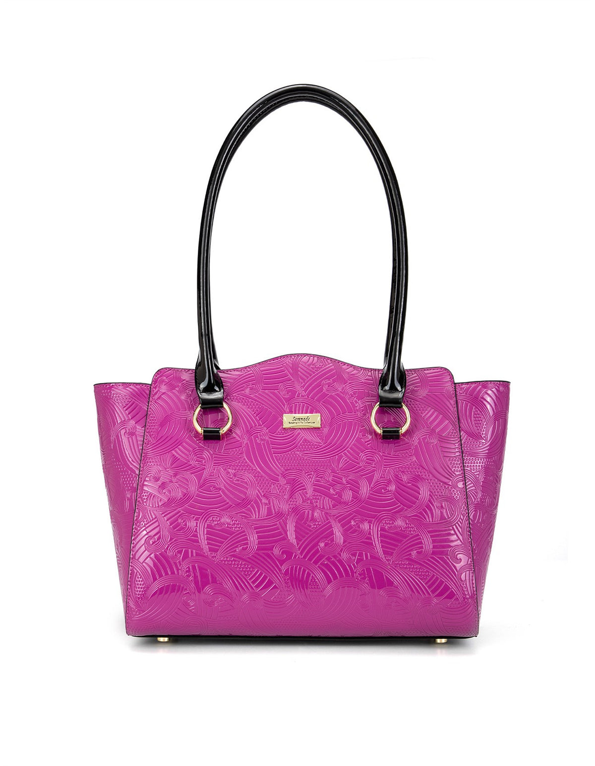 Amira Leather Shoulder Bag - Magenta
