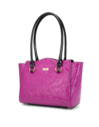 Amira Leather Shoulder Bag - Magenta