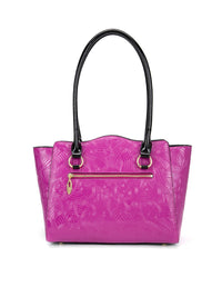 Amira Leather Shoulder Bag - Magenta