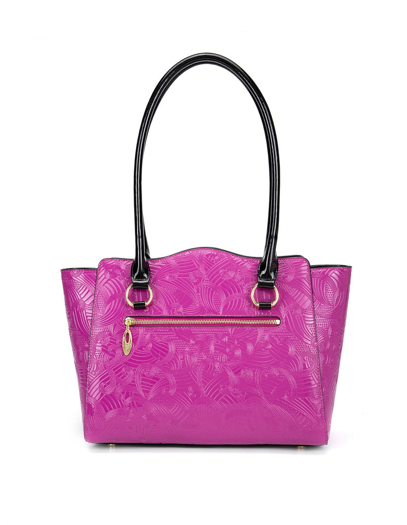 Amira Leather Shoulder Bag - Magenta