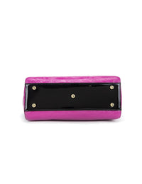 Amira Leather Shoulder Bag - Magenta