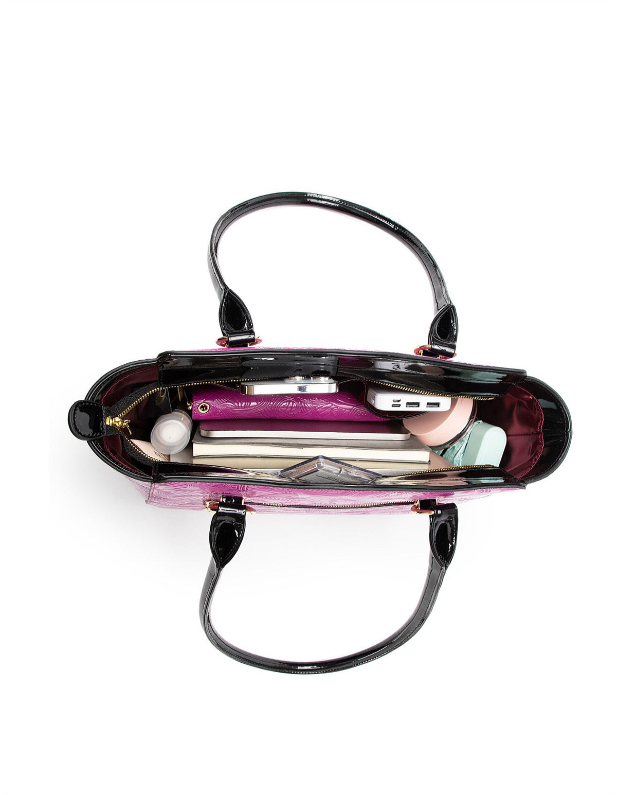 Amira Leather Shoulder Bag - Magenta