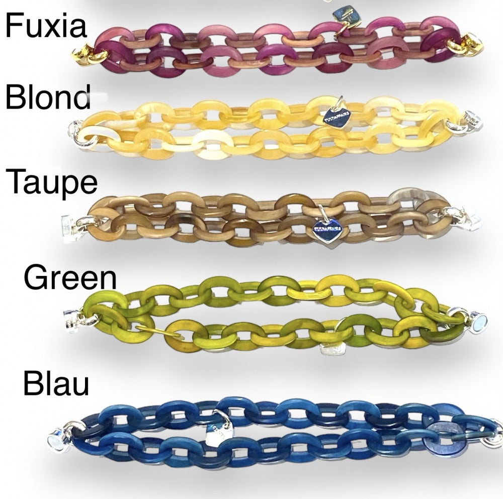 Chopin Horn and Silver Bracelet