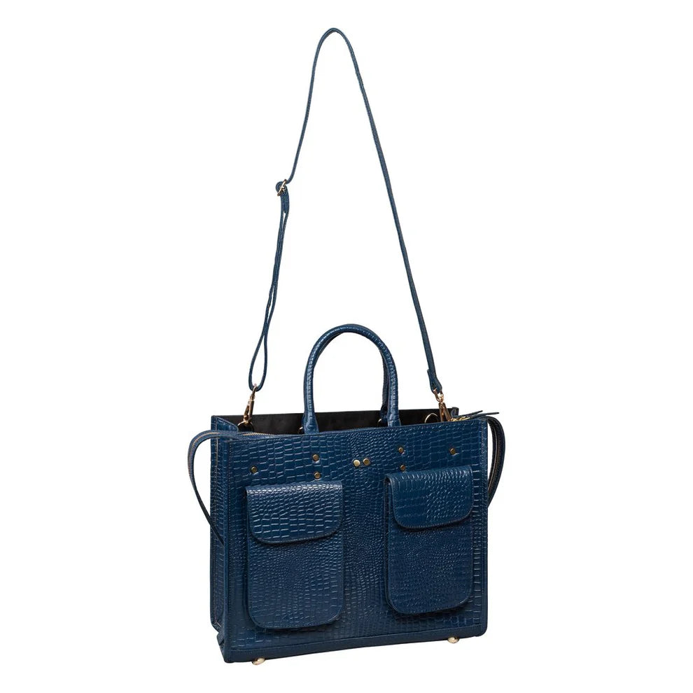Croco Satchel Bag