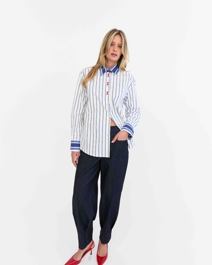 Eder by Anna - Belle Stripe Shirt detailed buttons