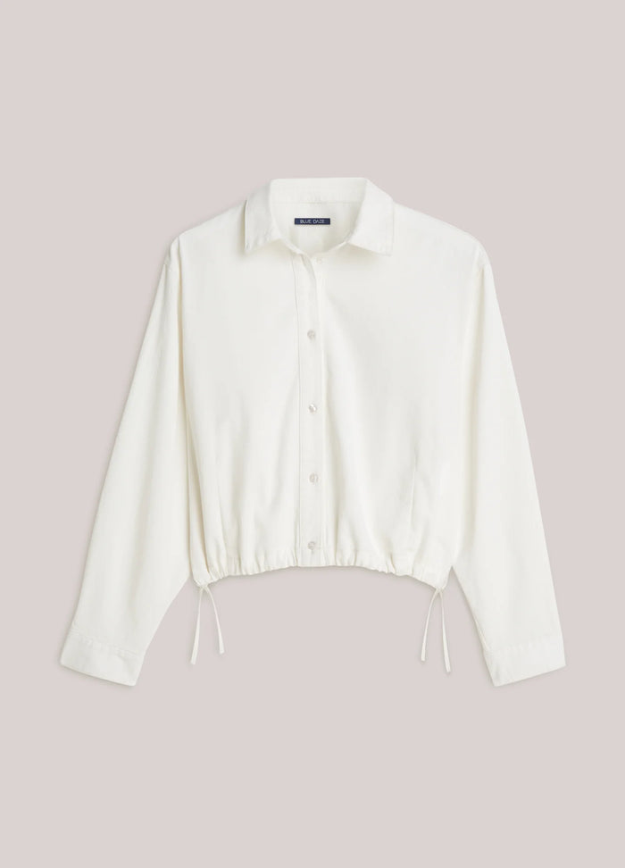 Summum - Denim Blouse in Soft Twill - White