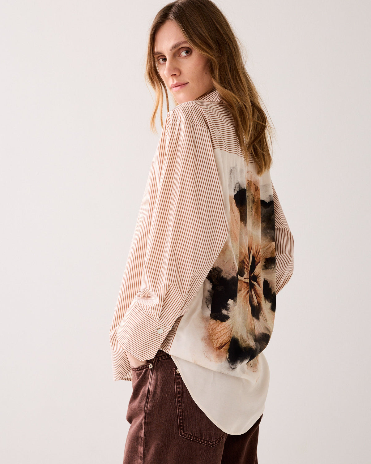 Summum Blouse Big Flower Viscose in Multicolour - front