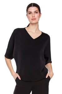Up Pants - Belize Satin V Neck Top