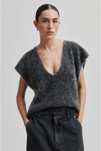 Second Female - Camryn Knit Vest Volcanic Ash