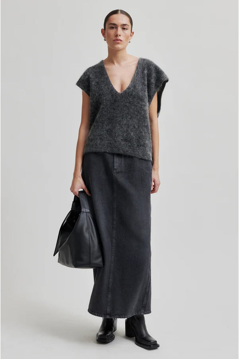 Second Female - Camryn Knit Vest Volcanic Ash