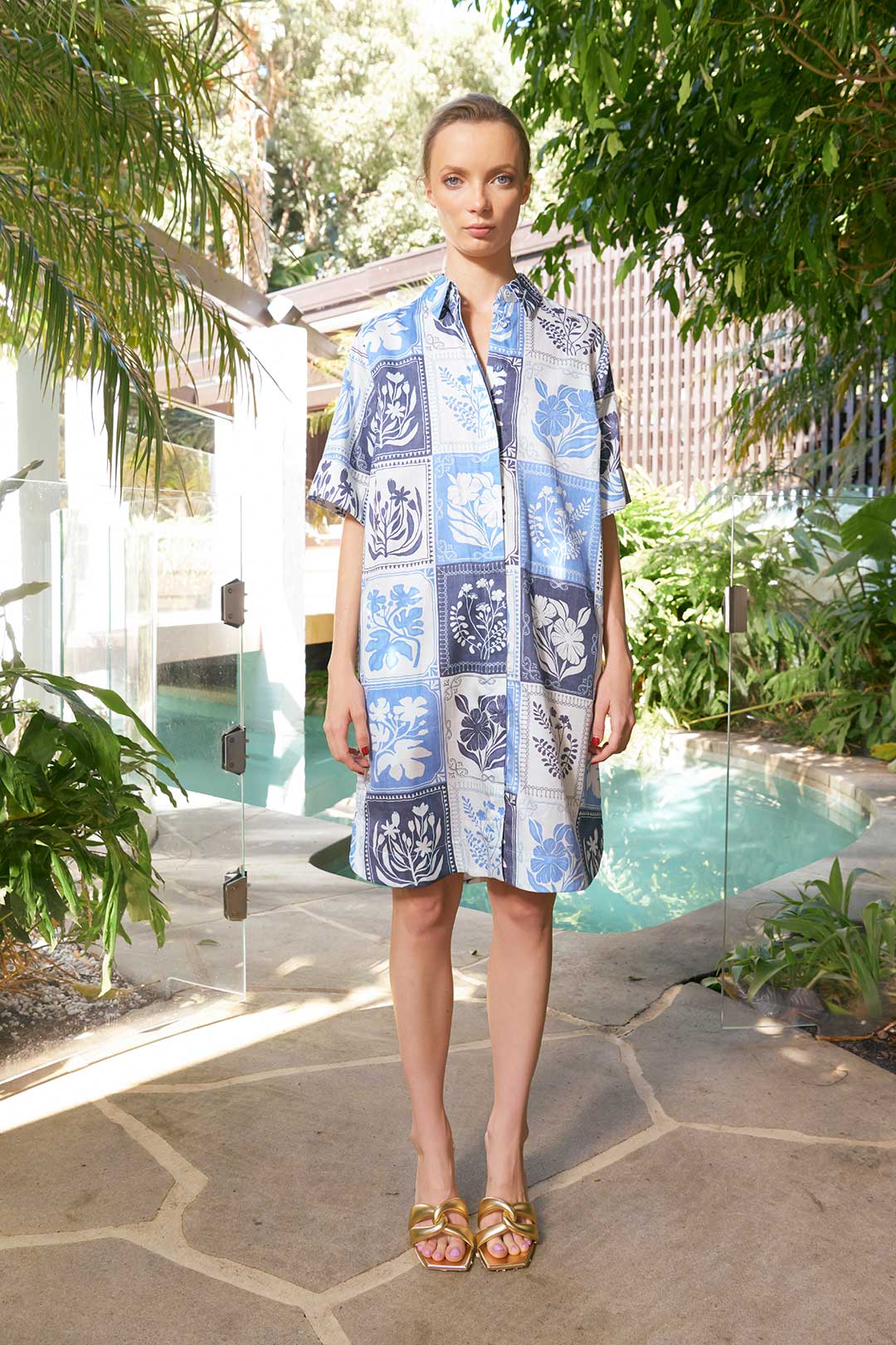 The Dreamer Label - Kiara Botanical Dress Denim