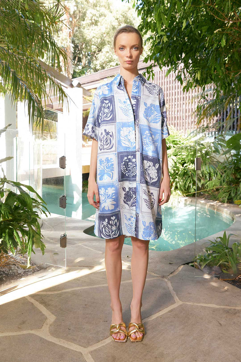 The Dreamer Label - Kiara Botanical Dress Denim