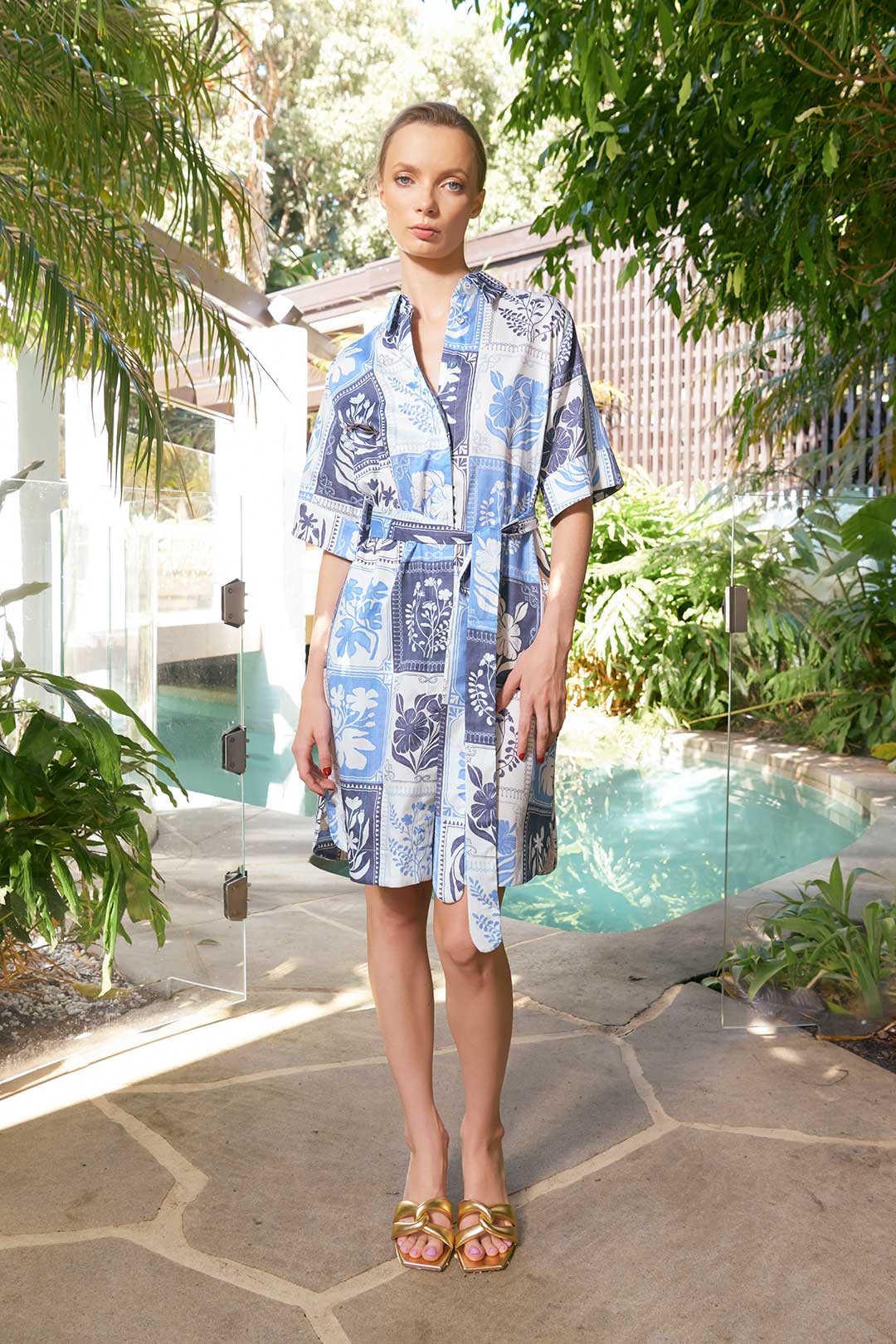 The Dreamer Label - Kiara Botanical Dress Denim