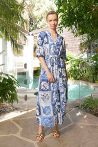 The Dreamer Label - Taylor Botanical Blouse Denim