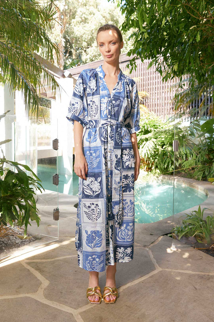 The Dreamer Label - Taylor Botanical Blouse Denim