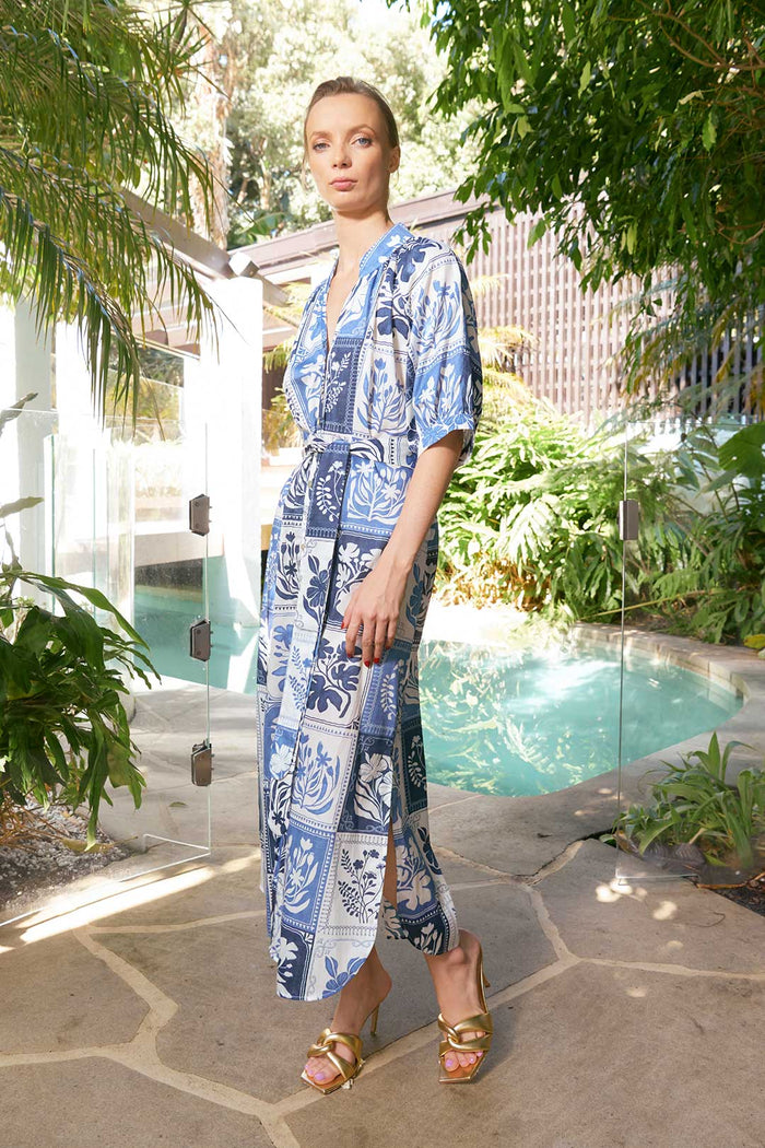 The Dreamer Label - Taylor Botanical Blouse Denim
