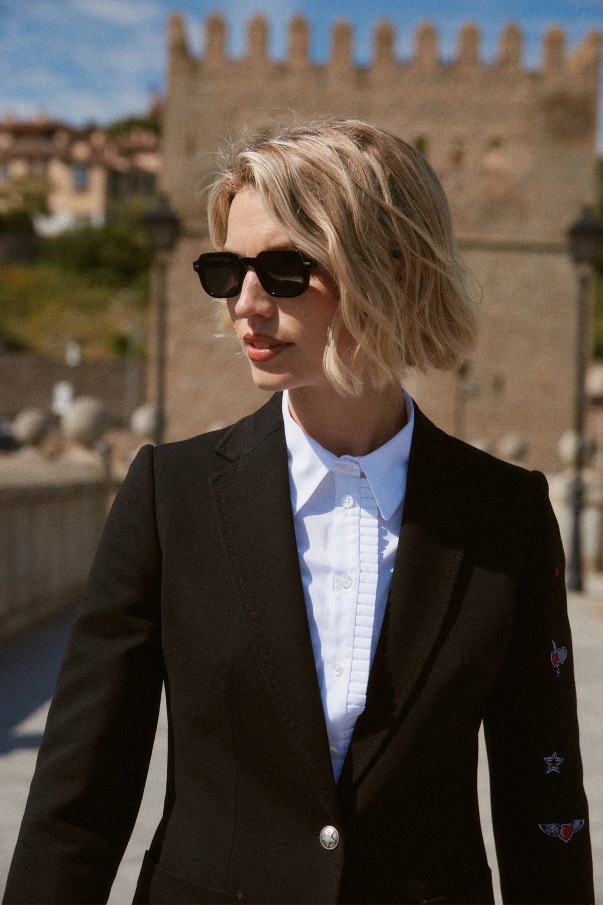 Americana Embroidered Rocker Detailed Blazer