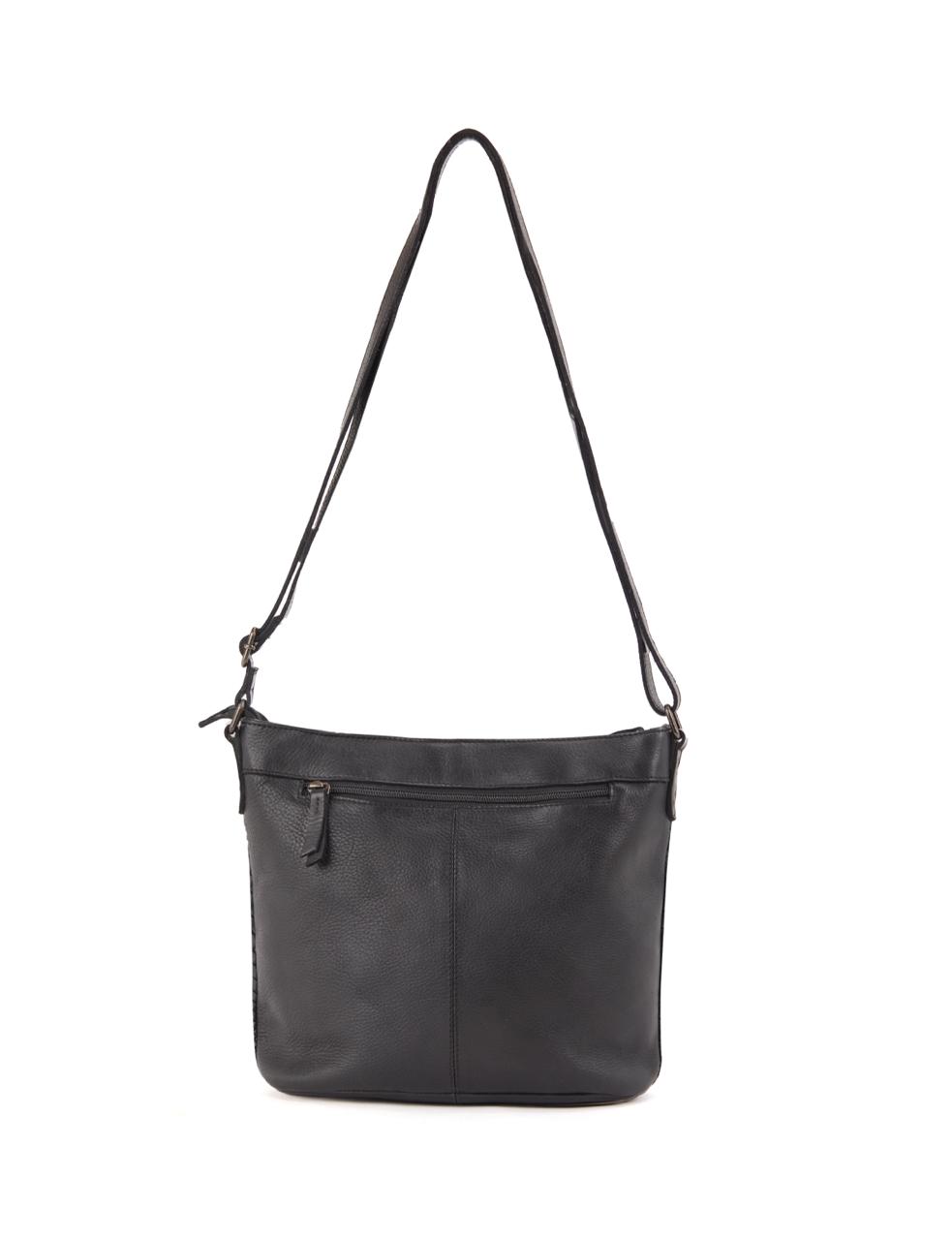 Serenade Coogee cross body bag in black, detail