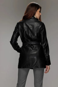 Saundryn Leather Jacket -  Black